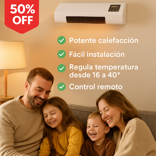 🧡🔥 Calefactor de Pared 🔌❄️ — El calor que abraza a tu familia cada día 👨‍👩‍👧‍👦🏡