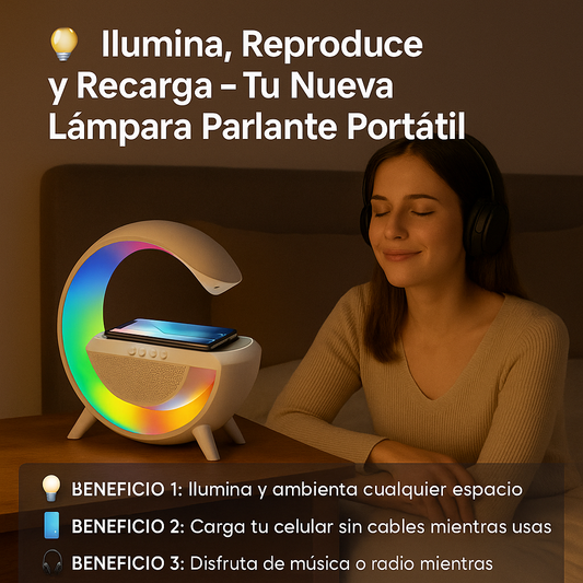 ✨🔊 Más que una Lámpara – ¡Un Todo en Uno que Transforma tu Ambiente!